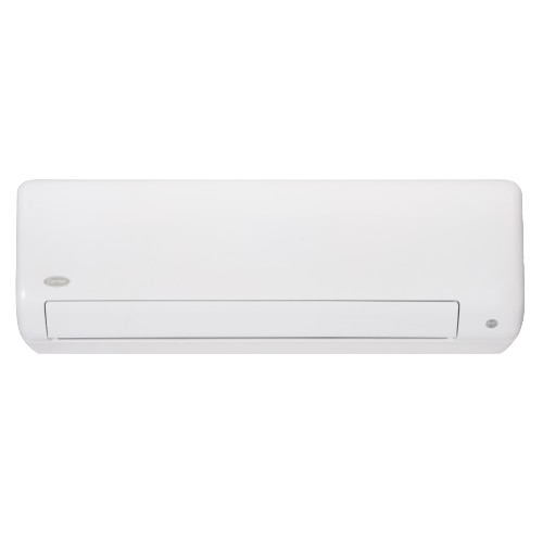 Unité intérieure murale Carrier série Performance modèle 40MAHB blanche installée au mur.